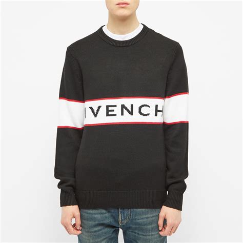 Givenchy Logo Band Crew Neck Knit Black 